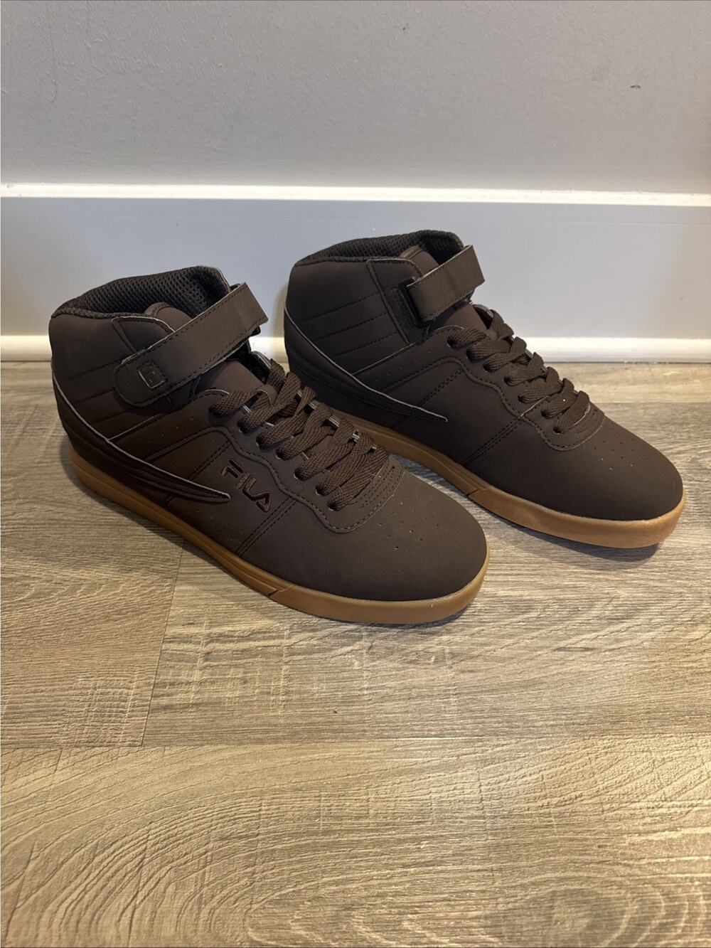 Fila Vulc Sneakers Men’s Size 12 Brown High Top Basketball Shoes